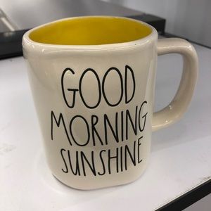 Rae Dunn good morning sunshine mug yellow interior